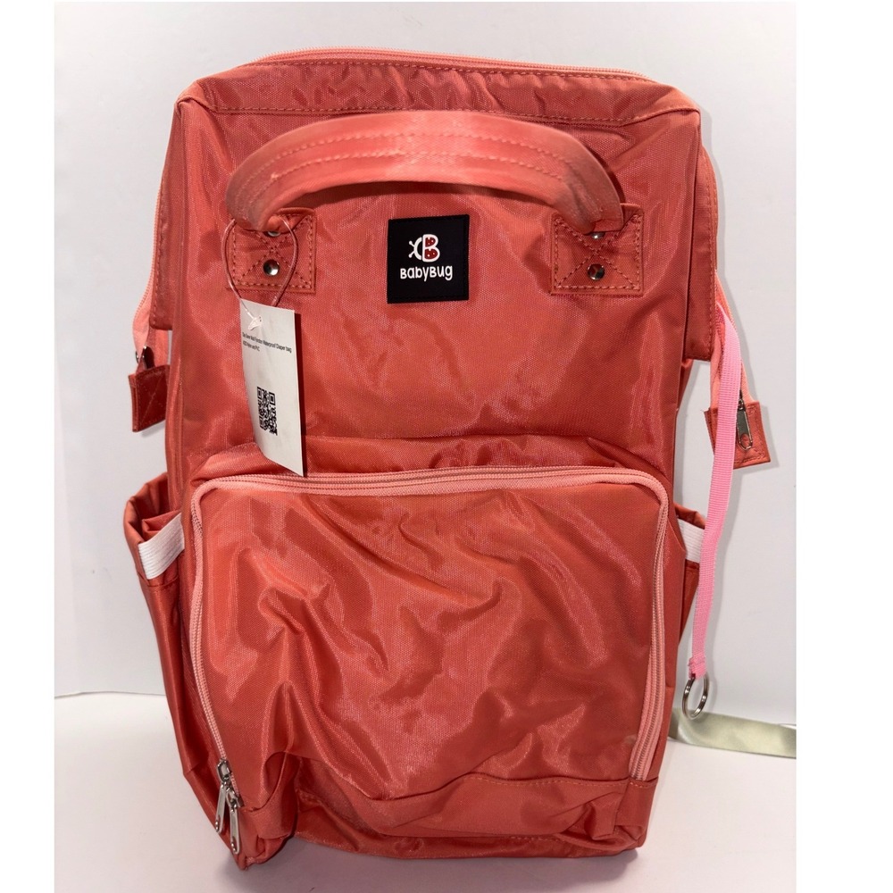 Babybug Day Saver Multi Function Waterproof Diaper Bag Backpack Coral Pink NEW